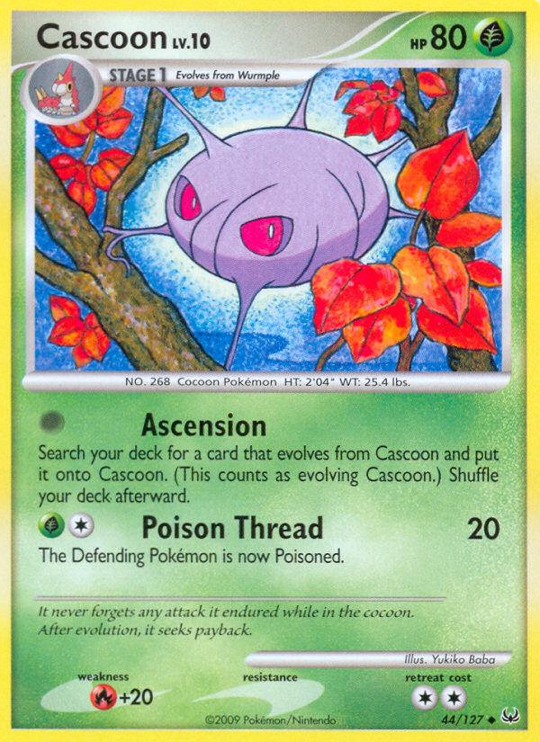 Pokémon-kaart Cascoon 44/127 Uncommon uit de set Platinum
