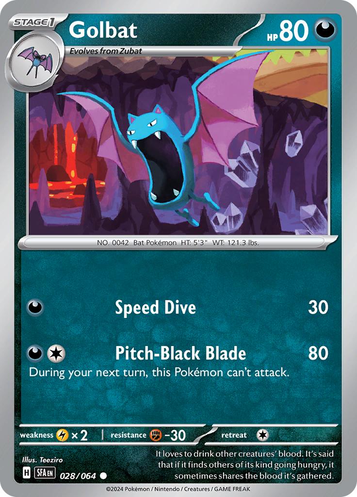 Pokémon-kaart Golbat 028/064 Common uit de set Shrouded Fable