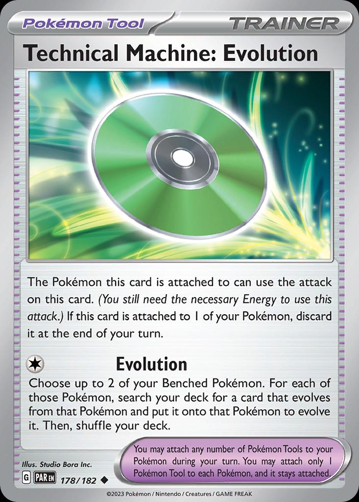 Pokémon-kaart Technical Machine: Evolution 178/182 Promo uit de set Paradox Rift Image principale du produit
