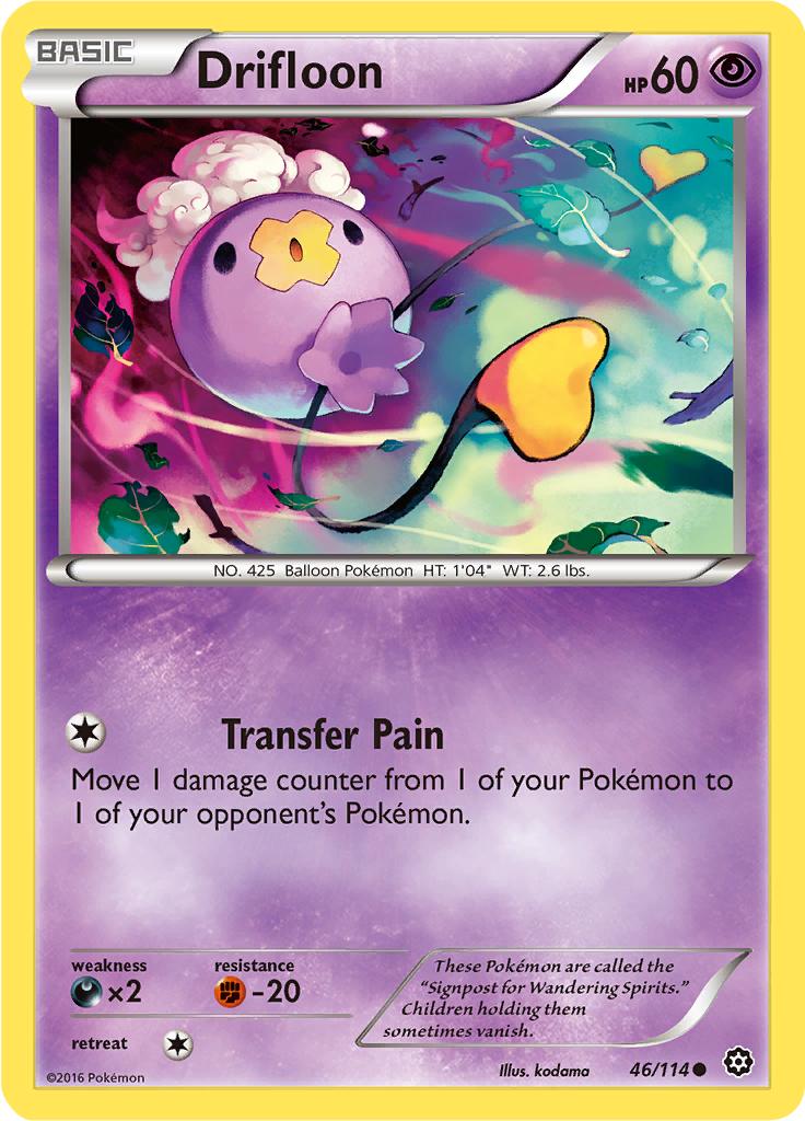 Pokémon-kaart Drifloon 46/114 Common uit de set Steam Siege