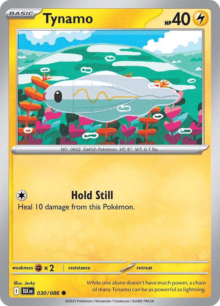 Pokémon-kaart Tynamo 030/086 Common uit de set Black Bolt Hoofdafbeelding