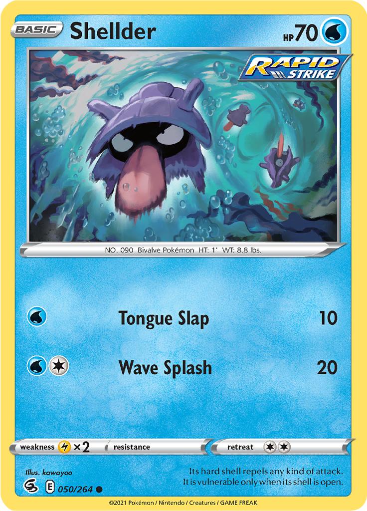 Pokémon-kaart Shellder 050/264 Common uit de set Fusion Strike