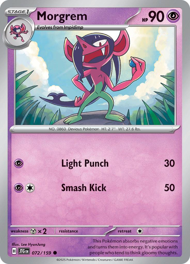 Pokémon-kaart Morgrem 72/159 Common uit de set Journey Together Hauptbild