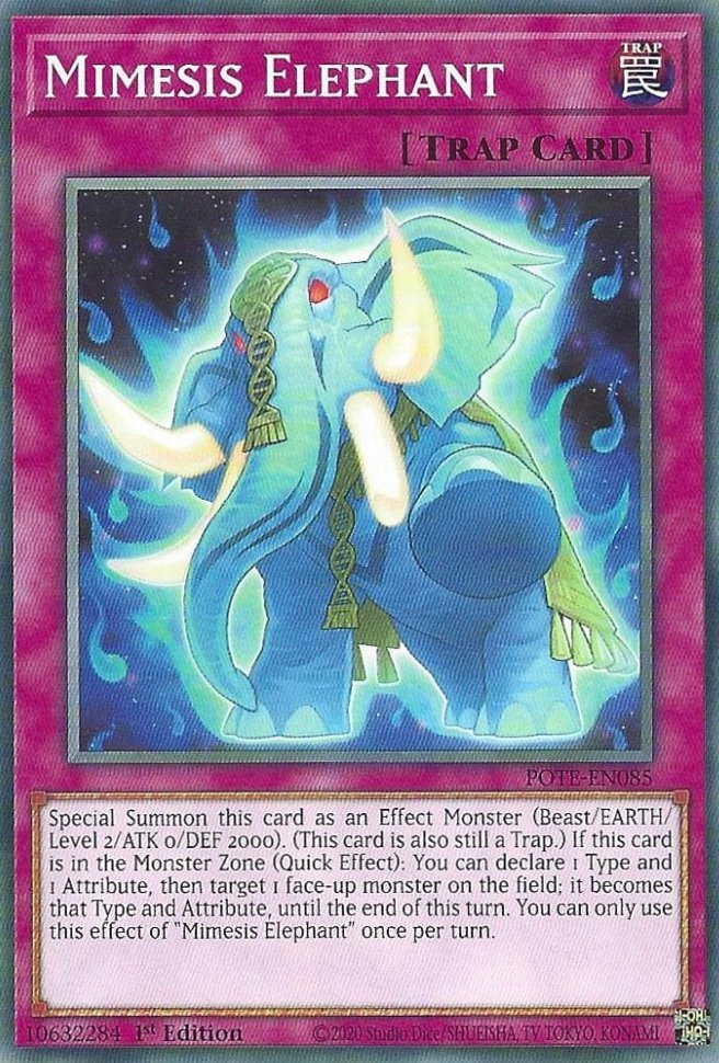 Yu-Gi-Oh!-kaart Mimesis Elephant POTE-EN085 Common uit Power of the Elements Hoofdafbeelding