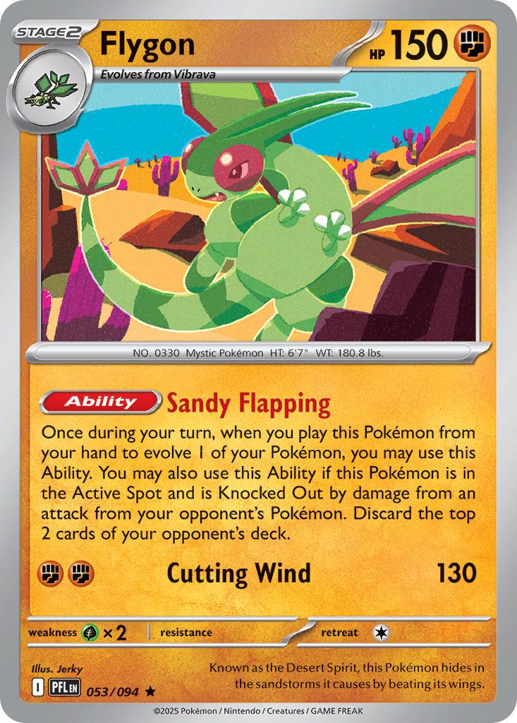 Pokémon-kaart Flygon 53/94 uit de set Phantasmal Flames