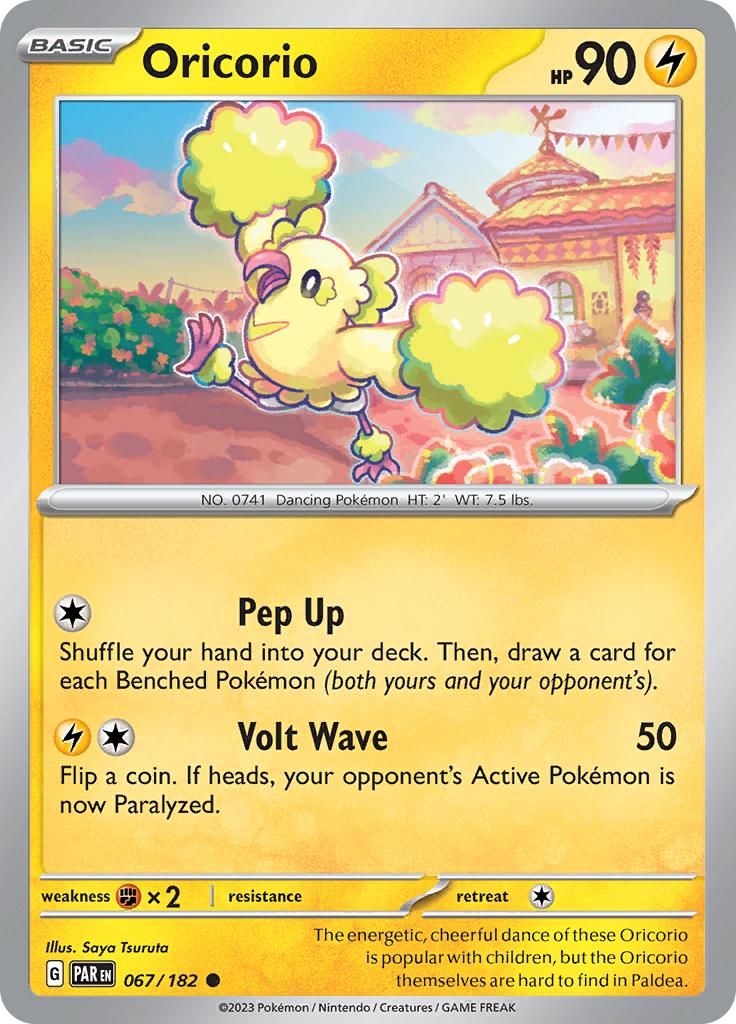 Pokémon-kaart Oricorio 067/182 Common uit de set Paradox Rift