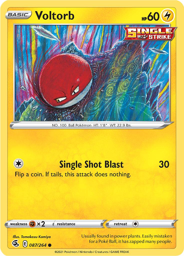 Pokémon-kaart Voltorb 087/264 Common uit de set Fusion Strike