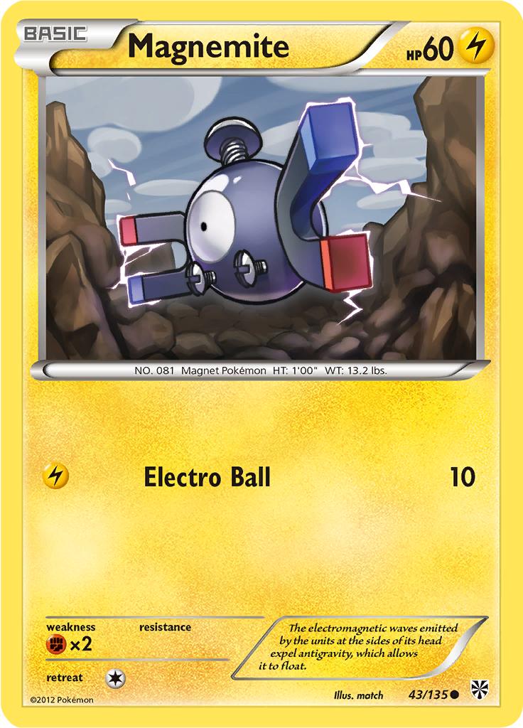 Pokémon-kaart Magnemite 43/135 Common uit de set Plasma Storm