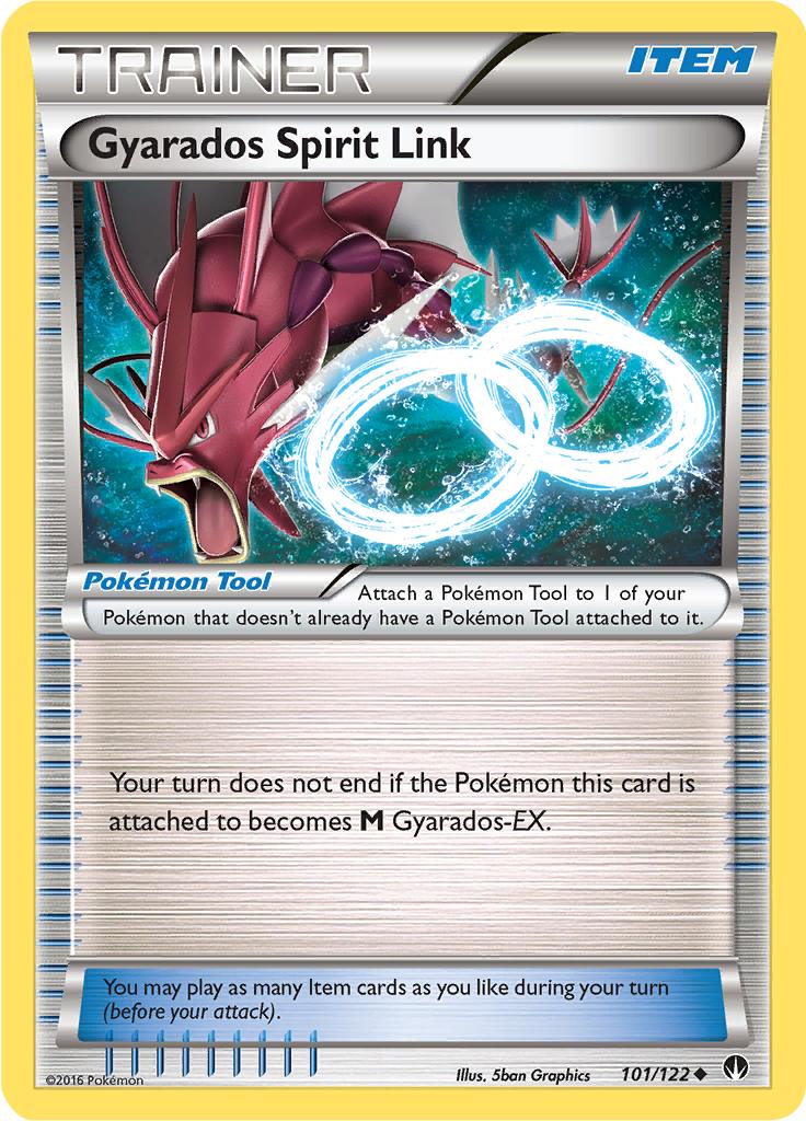 Pokémon-kaart Gyarados Spirit Link 101/122 Uncommon uit de set BREAKpoint