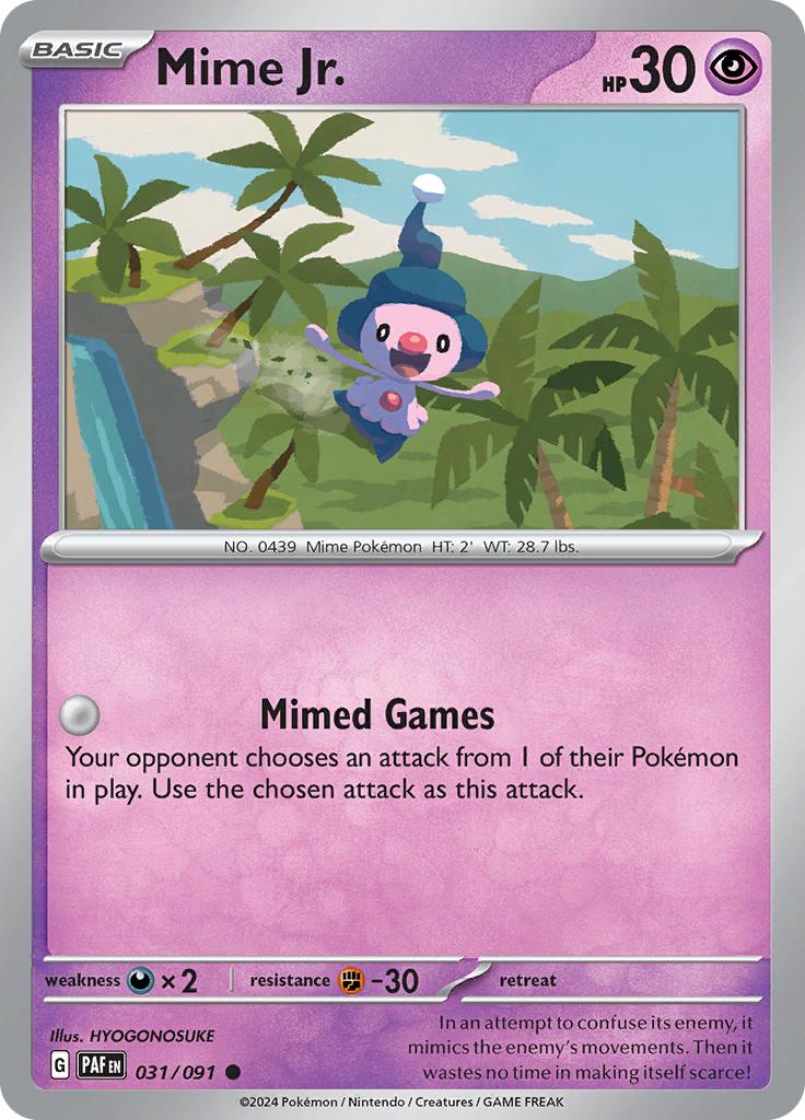 Pokémon-kaart Mime Jr. 031/091 Common uit de set Paldean Fates Hauptbild