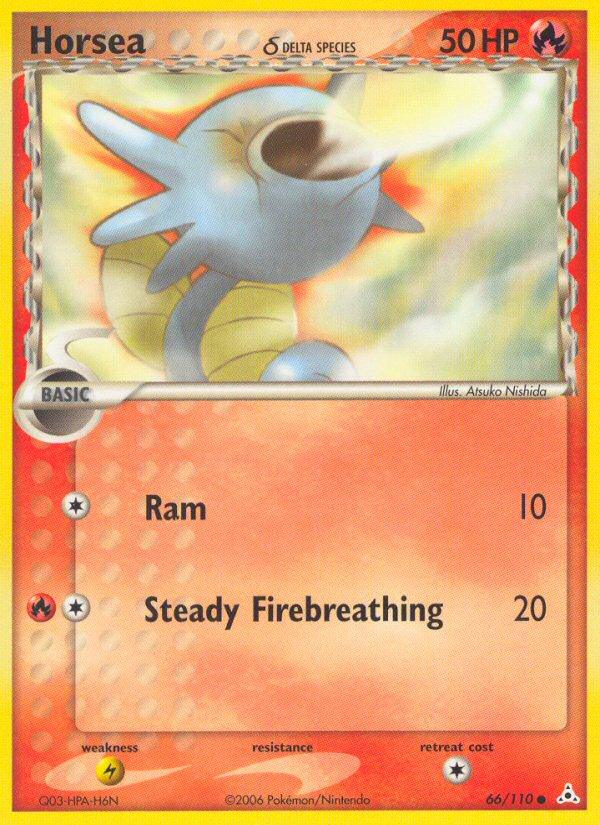 Pokémon-kaart Horsea δ Delta Species 66/110 Common uit de set EX Holon Phantoms