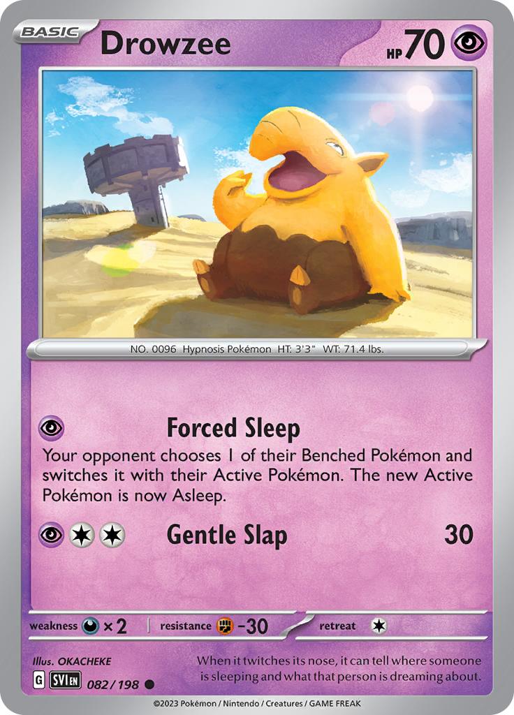 Pokémon-kaart Drowzee 082/198 Common uit de set Scarlet & Violet