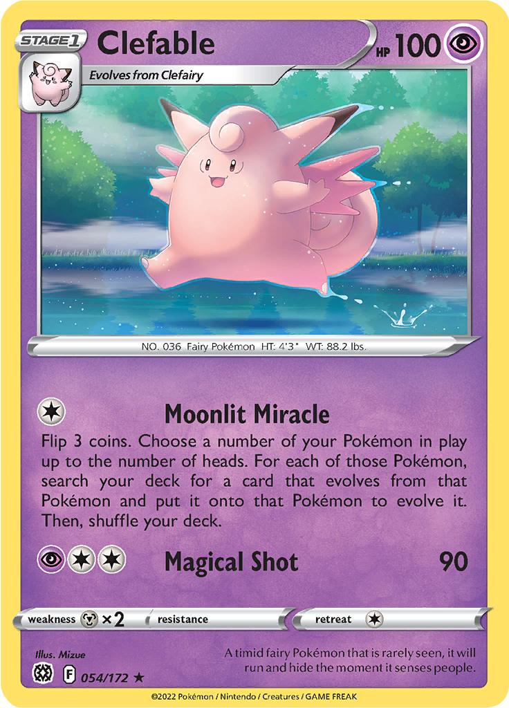 Pokémon-kaart Clefable 054/172 Rare uit de set Brilliant Stars