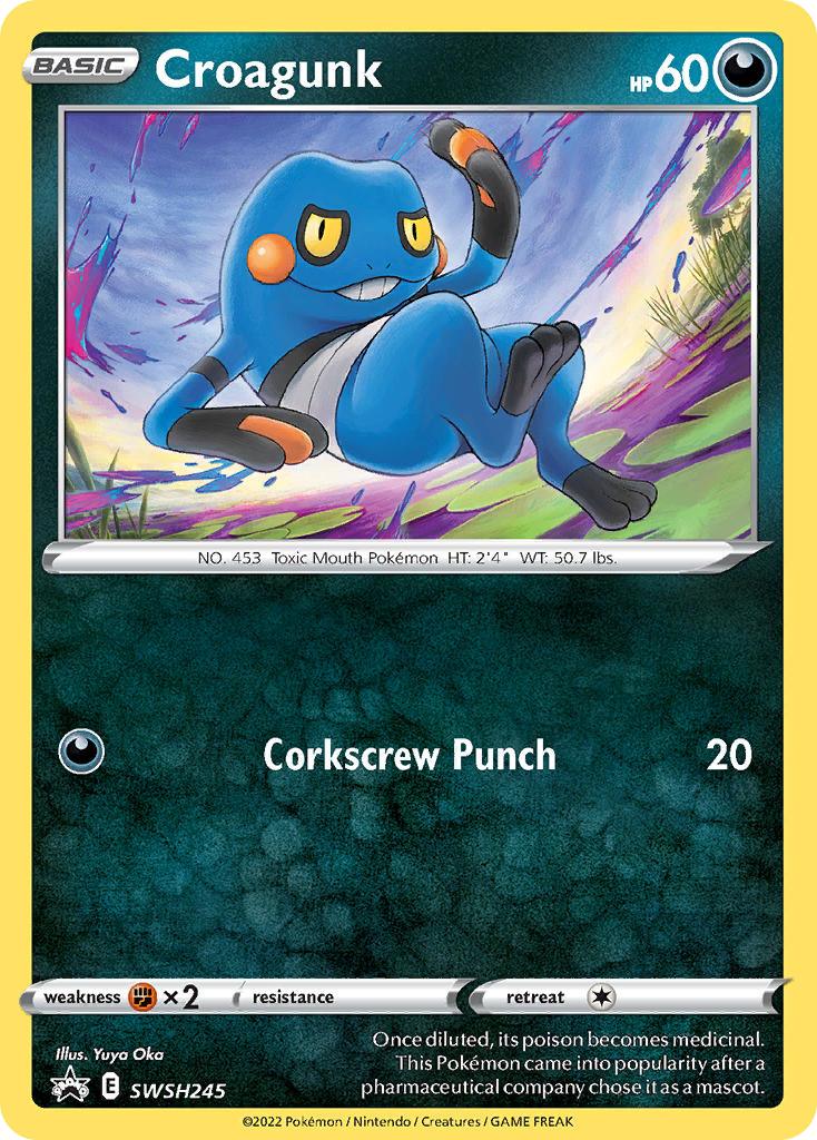 Pokémon-kaart Croagunk SWSH245 Promo uit de set SWSH Black Star Promos Hoofdafbeelding