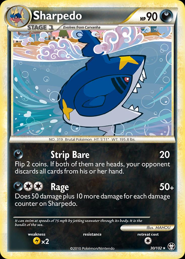 Pokémon-kaart Sharpedo 30/102 Rare uit de set Triumphant Image principale du produit