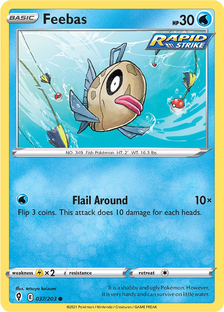 Pokémon-kaart Feebas 037/203 Common uit de set Evolving Skies Main image