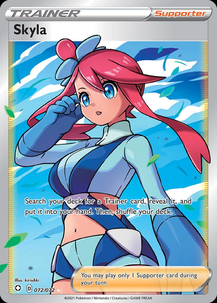 Pokémon-kaart Skyla 72/72 Ultra Rare uit de set Shining Fates