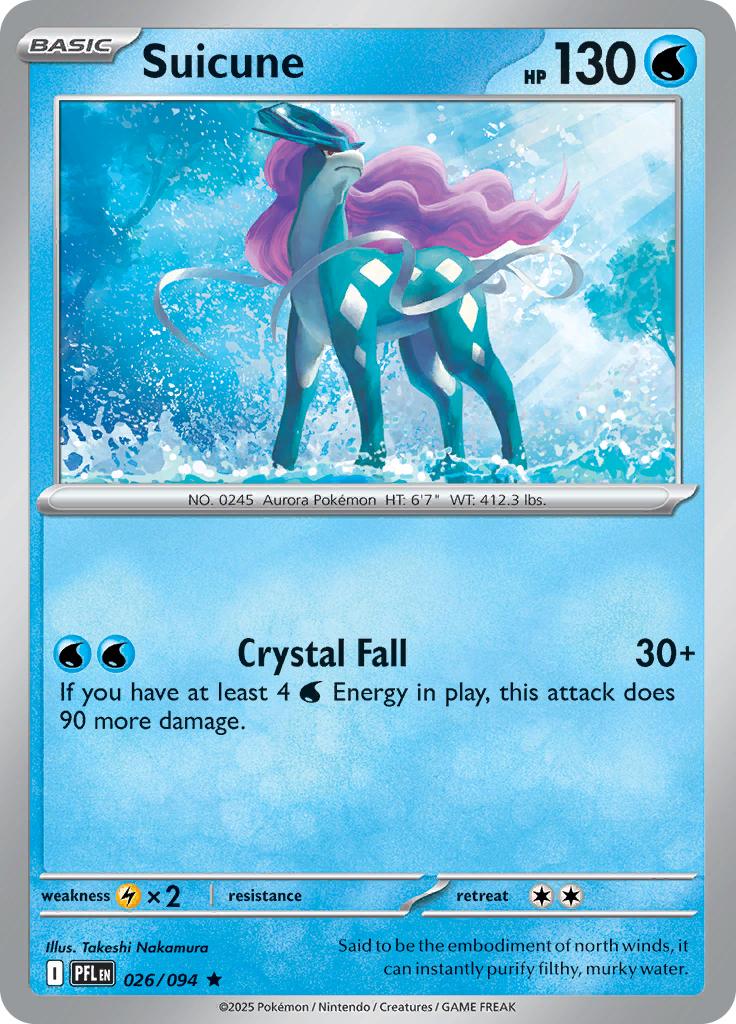 Pokémon-kaart Suicune 026/094 Rare uit de set Phantasmal Flames Hauptbild