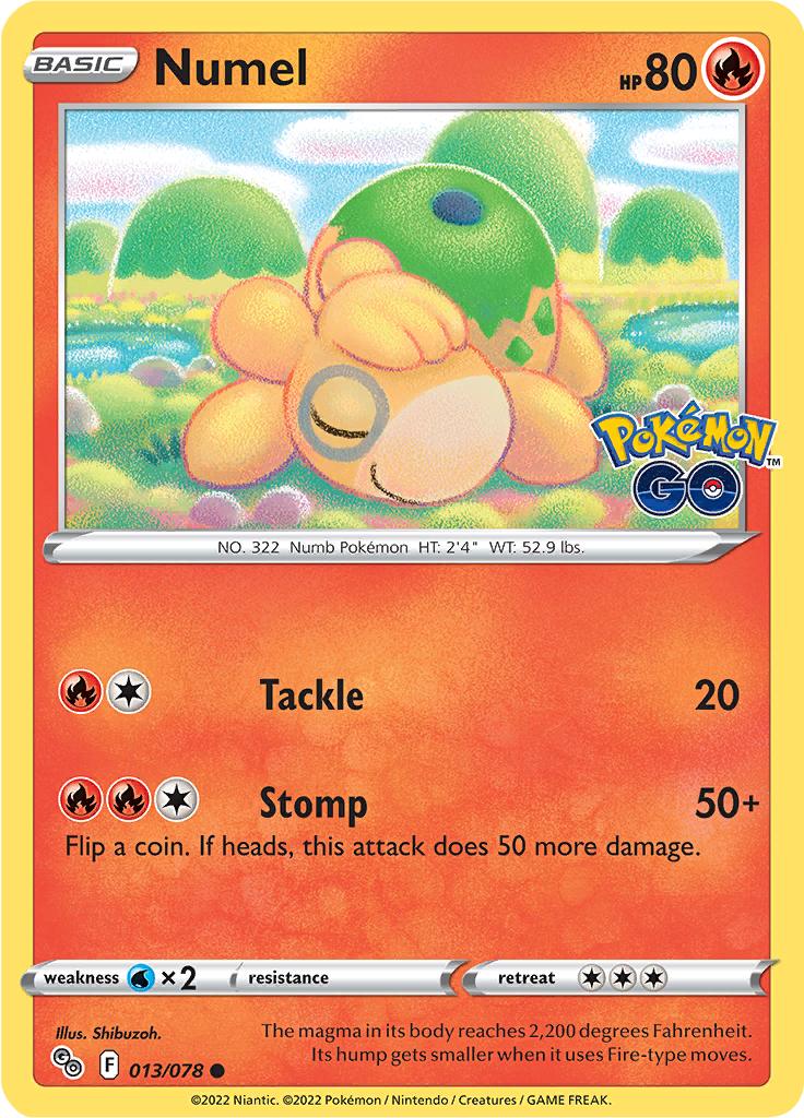 Pokémon-kaart Numel 013/078 Common uit de set Pokémon GO