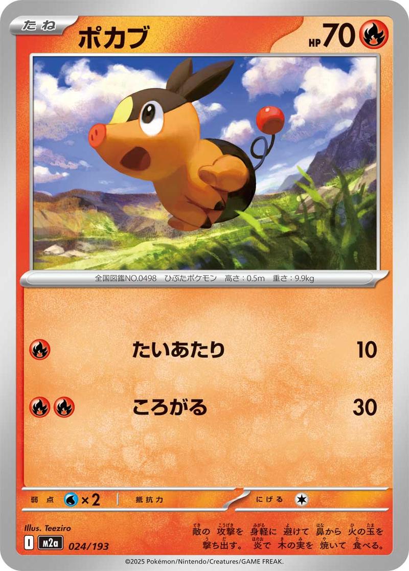 Pokémon-kaart Tepig 024/193 Fixed uit de set MEGA Dream ex Image principale du produit