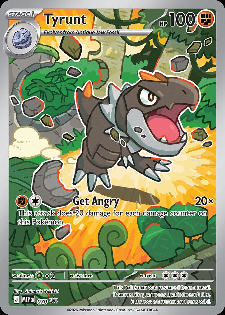 Pokémon-kaart Tyrunt MEP 070 Promo uit de set MEP Black Star Promos