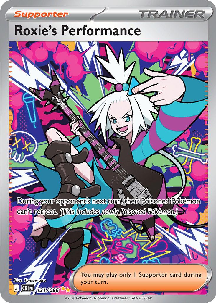Pokémon-kaart Roxie's Performance 121/86 Special Illustration Rare uit de set Chaos Rising