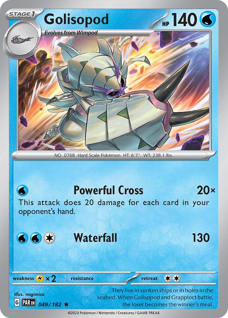 Pokémon-kaart Golisopod 049/182 Rare uit de set Paradox Rift