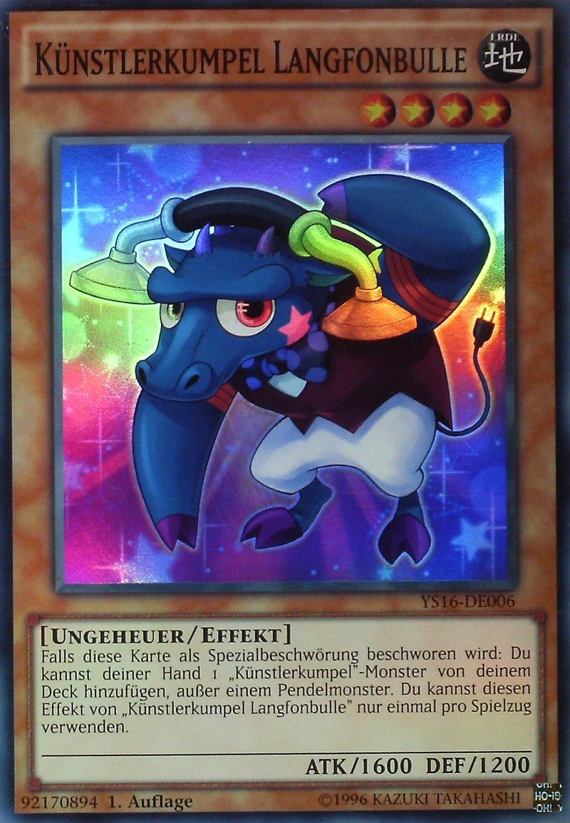 Yu-Gi-Oh!-kaart Performapal Longphone Bull YS16-DE006 Super Rare uit Starter Deck: Yuya Hoofdafbeelding