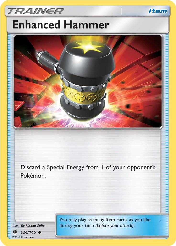 Pokémon-kaart Enhanced Hammer 124/145 Uncommon uit de set Guardians Rising