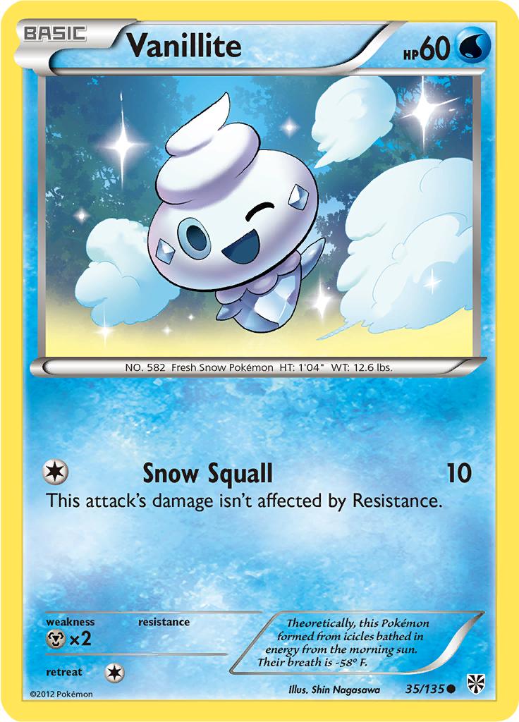 Pokémon-kaart Vanillite 35/135 Common uit de set Plasma Storm Immagine principale del prodotto