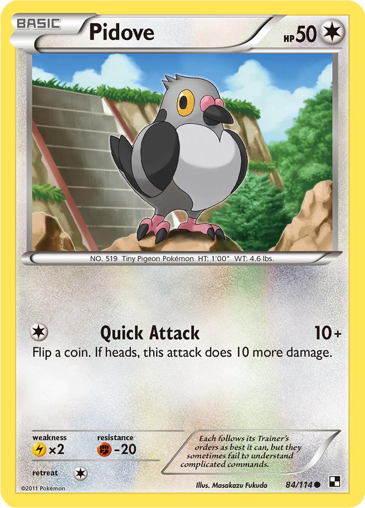 Pokémon-kaart Pidove 84/114 Common uit de set Black & White Main image