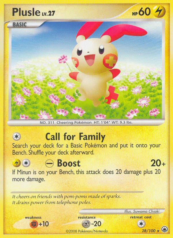 Pokémon-kaart Plusle 28/100 Rare uit de set Majestic Dawn Hoofdafbeelding