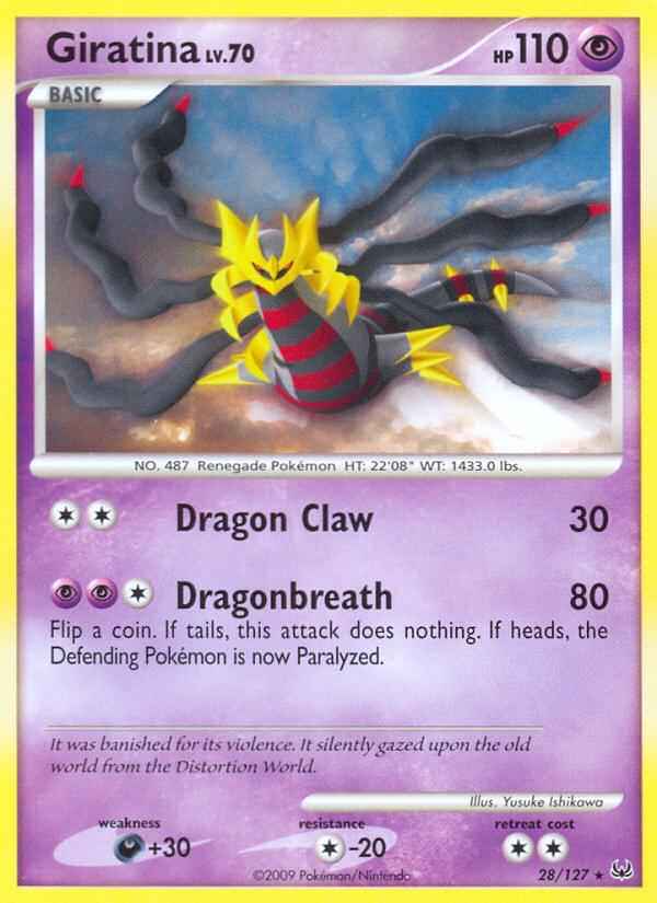 Pokémon-kaart Giratina 28/127 Rare uit de set Platinum Image principale du produit
