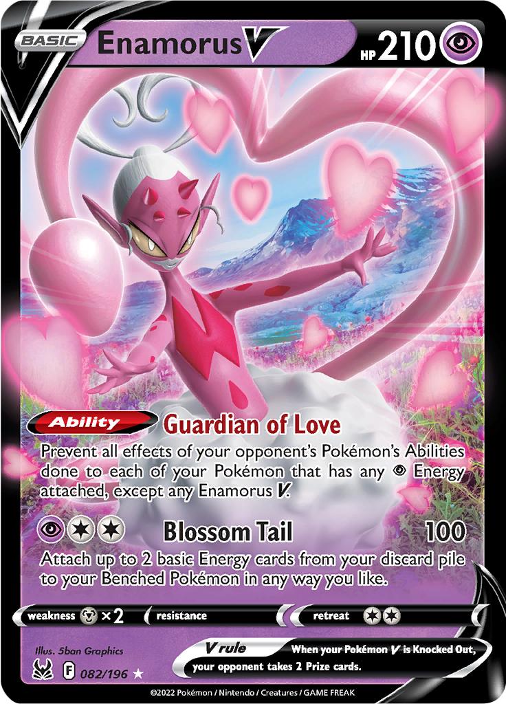 Pokémon-kaart Enamorus V 082/196 Ultra Rare uit de set Lost Origin Imagen principal del producto