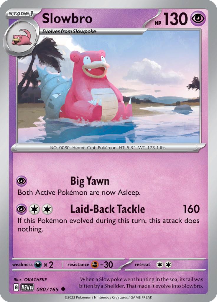 Pokémon-kaart Slowbro 080/165 Uncommon uit de set 151 Immagine principale del prodotto