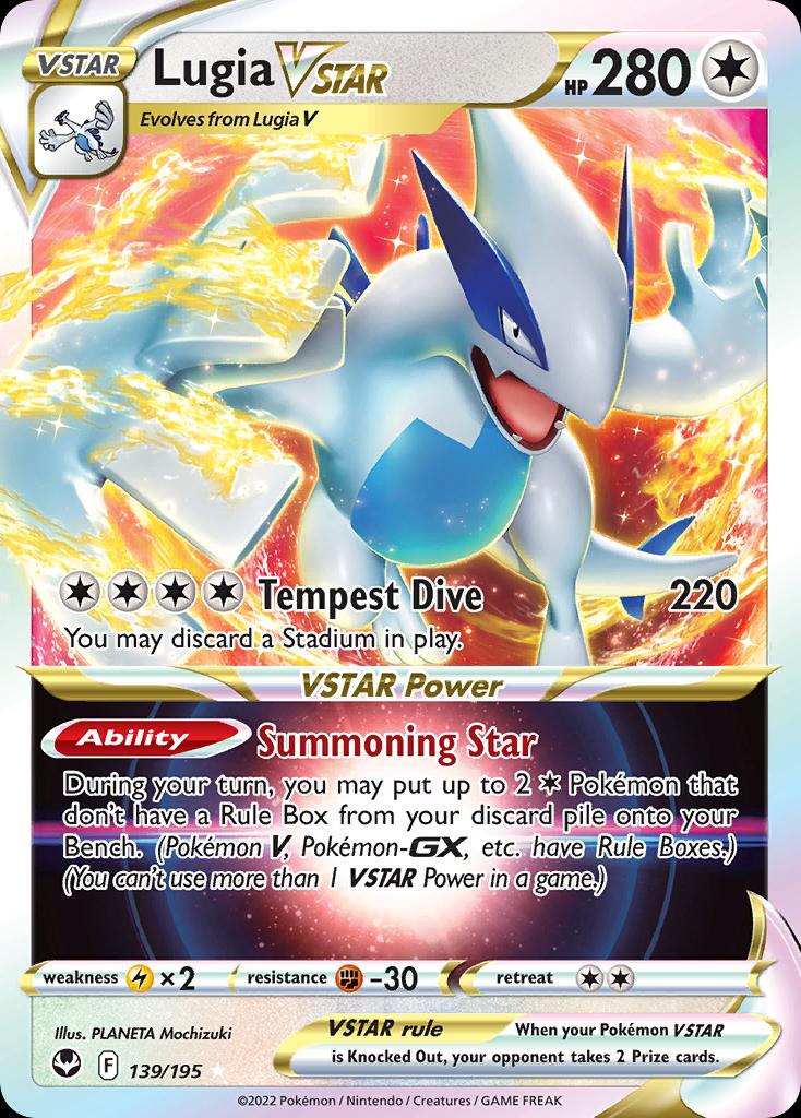 Pokémon-kaart Lugia VSTAR 139/195 Ultra Rare uit de set Silver Tempest Main image