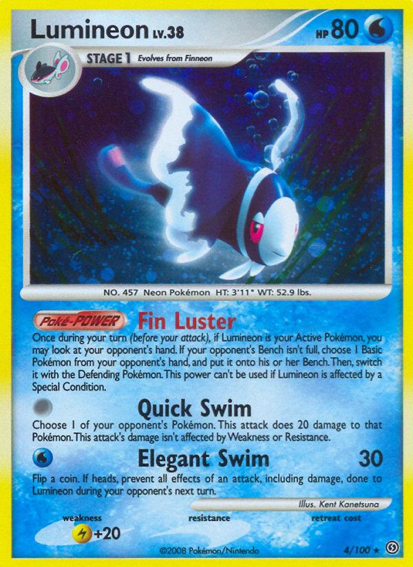 Pokémon-kaart Lumineon 4/100 Holo Rare uit de set Stormfront