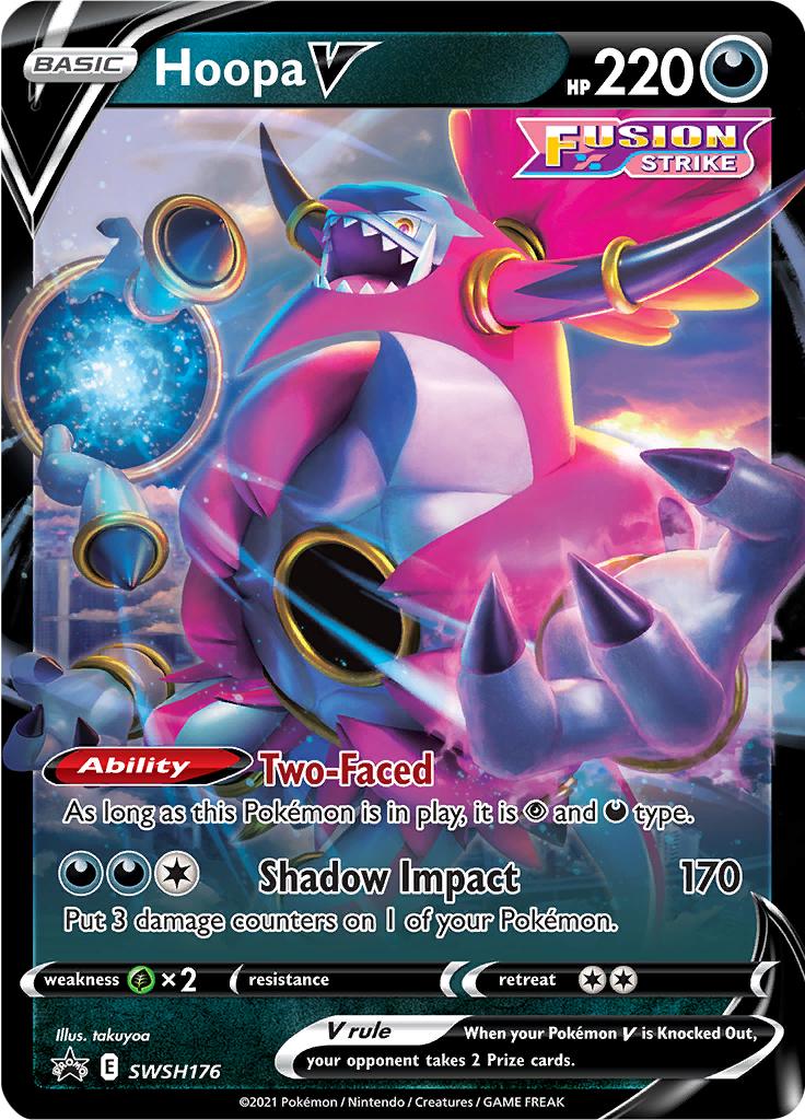 Pokémon-kaart Hoopa V SWSH176 Promo uit de set SWSH Black Star Promos Image principale du produit