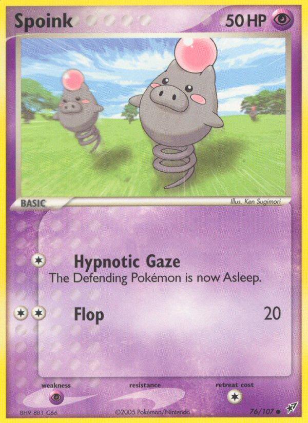 Pokémon-kaart Spoink 76/107 Common uit de set EX Deoxys