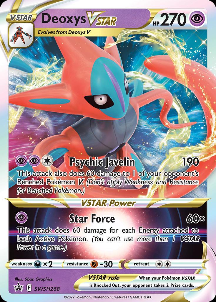 Pokémon-kaart Deoxys VSTAR SWSH268 Promo uit de set SWSH Black Star Promos