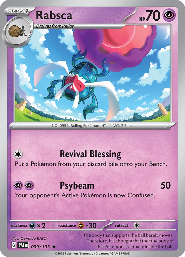 Pokémon-kaart Rabsca 099/193 Rare uit de set Paldea Evolved
