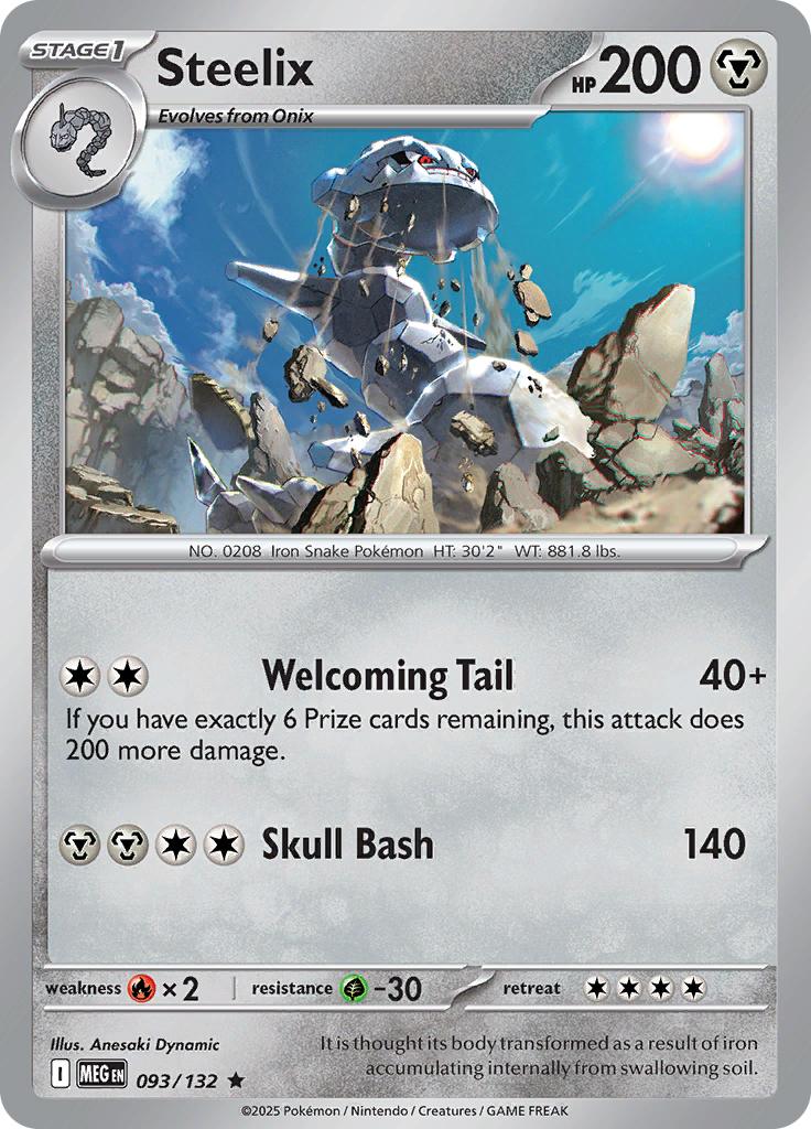 Pokémon-kaart Steelix 093/132 Rare uit de set Mega Evolution Main image