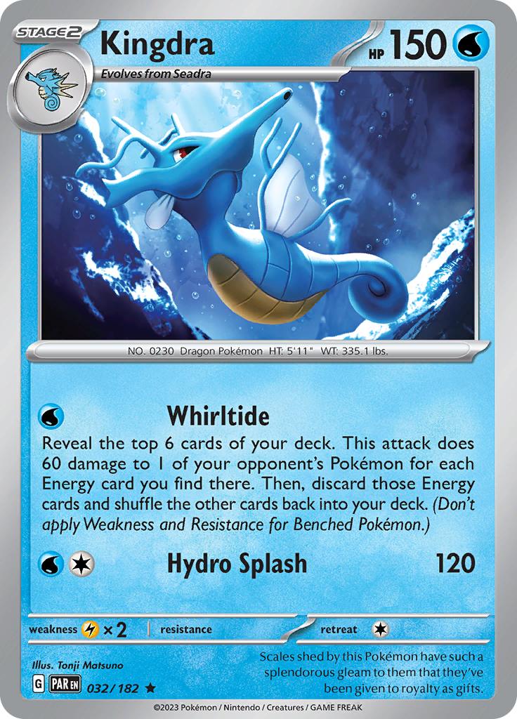 Pokémon-kaart Kingdra 032/182 Rare uit de set Paradox Rift Imagen principal del producto