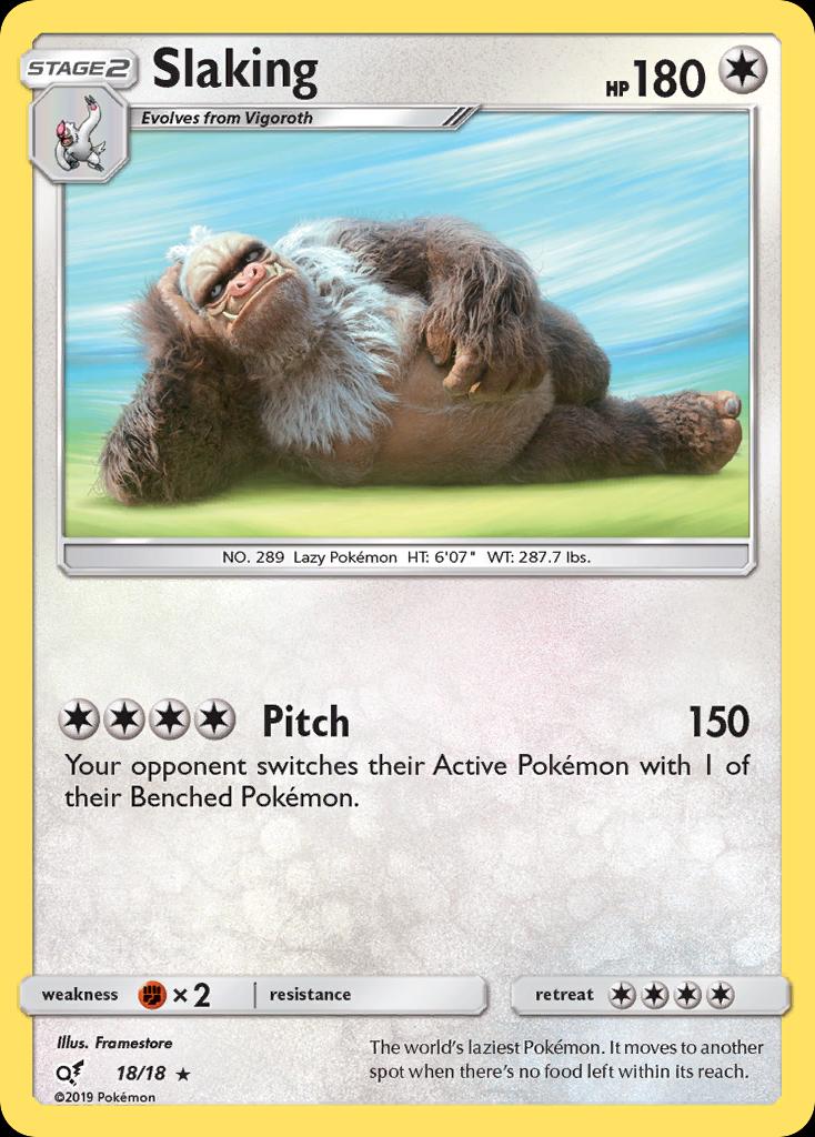 Pokémon-kaart Slaking 18/18 Rare uit de set Detective Pikachu