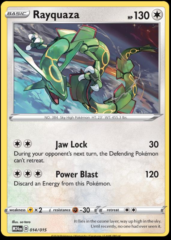Pokémon-kaart Rayquaza 014/015 Promo uit de set McDonald's Dragon Discovery Image principale du produit
