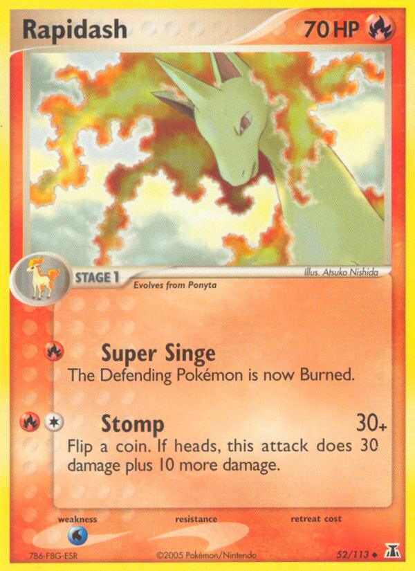 Pokémon-kaart Rapidash 52/113 Uncommon uit de set EX Delta Species Image principale du produit
