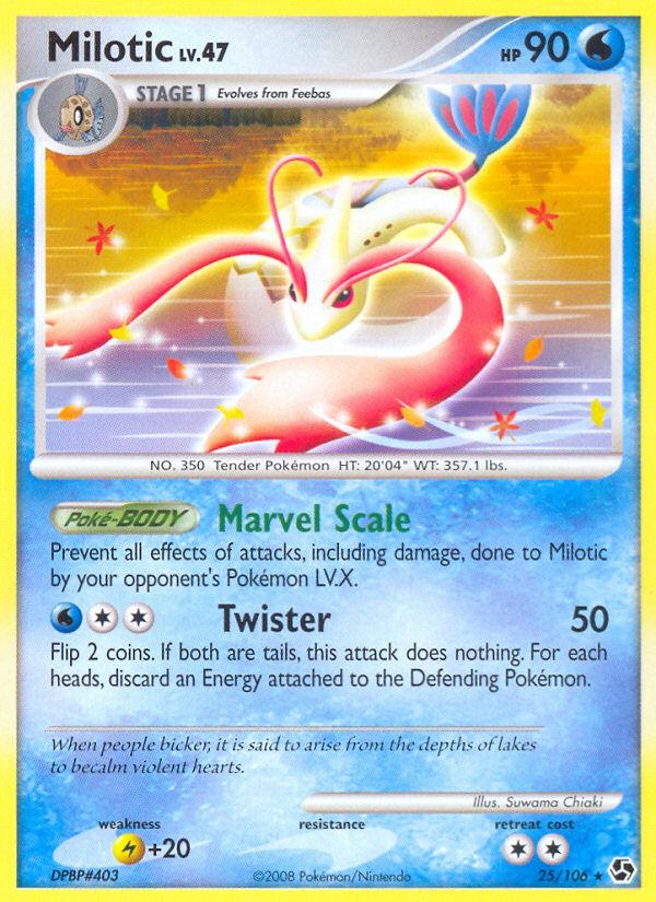 Pokémon-kaart Milotic 25/106 Rare uit de set Great Encounters