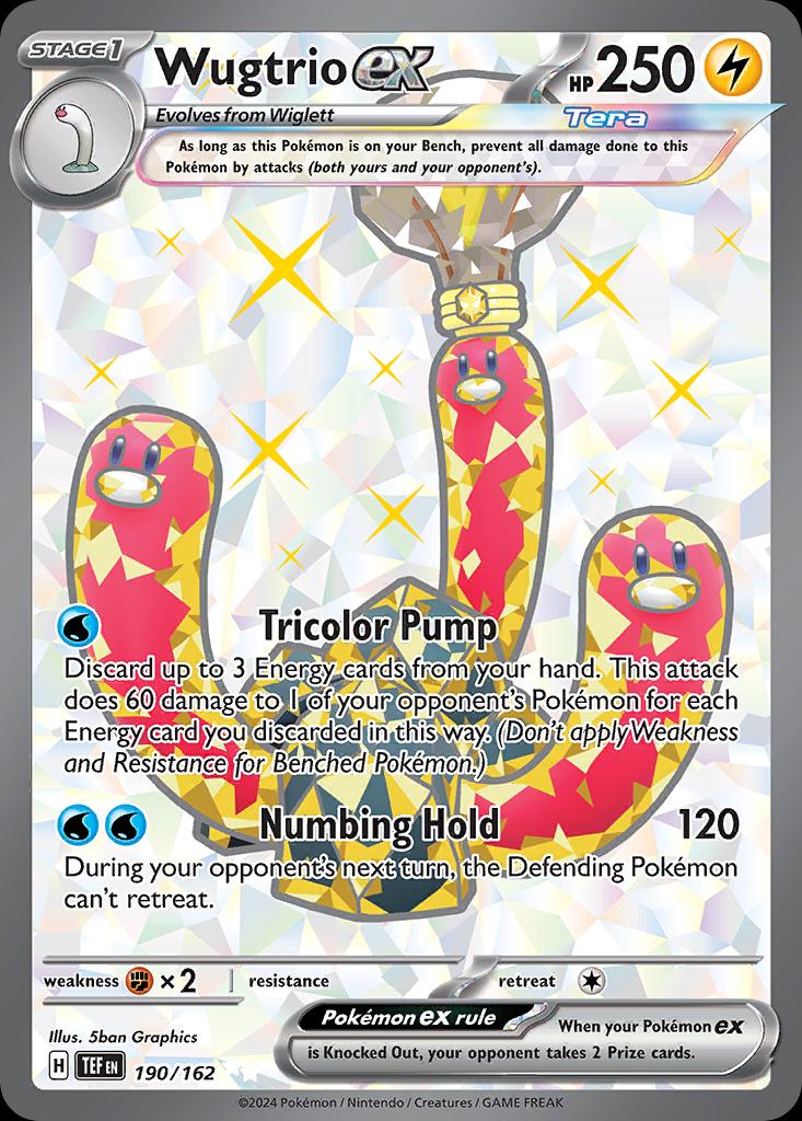 Pokémon-kaart Wugtrio ex 190/162 Ultra Rare uit de set Temporal Forces