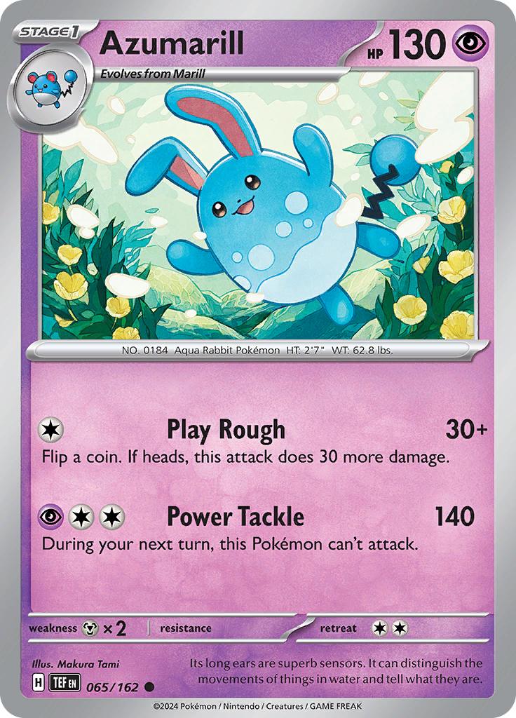 Pokémon-kaart Azumarill 065/162 Common uit de set Temporal Forces Immagine principale del prodotto