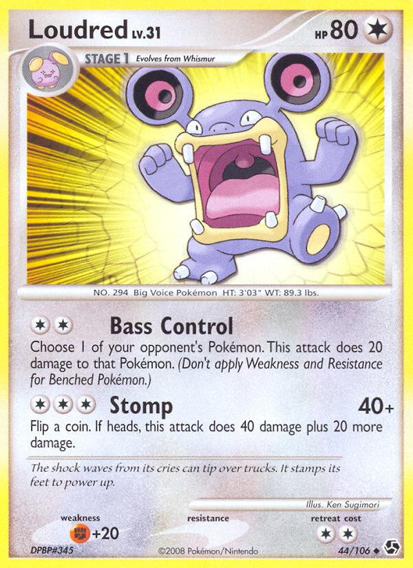 Pokémon-kaart Loudred 44/106 Uncommon uit de set Great Encounters Hoofdafbeelding